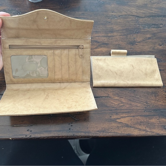 Vintage Buxton Genuine Leather Wallet Checkbook Holder Card Organizer Tan - Picture 6 of 10